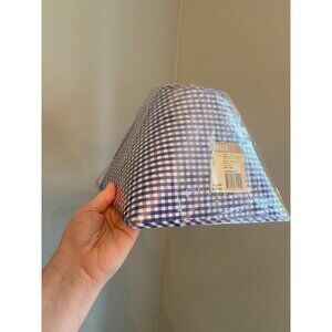 Blue Gingham Lamp Shade 9x9" Bottom 7" Slant Height Country Style Decor